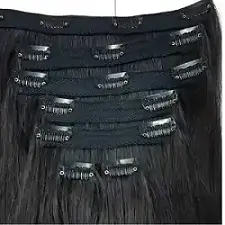 Raw Indian hair clip-in extensions